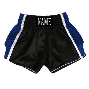 High Quality Thai Shorts OEM Manufacturing Custom Logo <b>Athletic</b> Fit Breathable Satin Fabric Training Shorts for Gym - Product Image 2