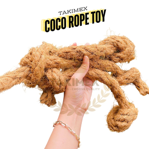 Noix de coco Husk Rope Organic Vegan Toy pour chien fabriqué au Vietnam Jouet à mâcher écologique en fibre de coco Noix de coco pour animal de compagnie - Product Image 6