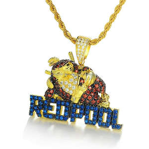 Hip Hop personalizado VVS laboratorio cultivado gran oferta joyería fina 925 Plata color diamante dibujos animados colgante collares - Product Image 1