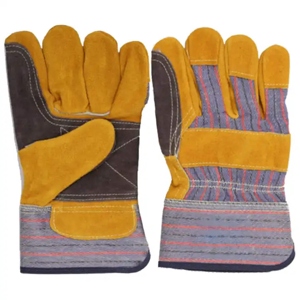 Gants de travail robustes en cuir de vachette pleine fleur pour monteurs canadiens – Confortables, ignifuges et antistatiques pour la sécurité industrielle - Product Image 1
