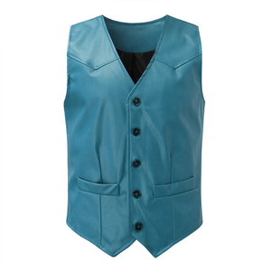 Oem High Quality Genuine Leather Waterproof <b>Men</b> Women's Custom Fashion & Biker Style <b>Vests</b> - Product Image 1