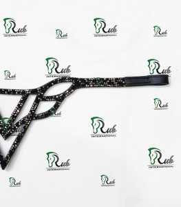 Diadema de Cuero Hecha a Mano Personalizada, Cómoda y Elegante, con Incrustaciones de Cristal de Alta Gama, Modelo Internacional 7860B - Product Image 3