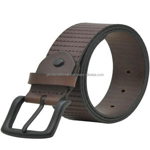 Cinturón informal de cuero de vaca con acabado antiguo, hebilla de latón, 100% de máxima durabilidad, hilo de cera - Product Image 5