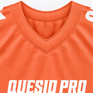 Camiseta de Fútbol Americano, Corte Ajustado, Cuello en V, Mangas Cortas, Diseño y Color Personalizados, Sublimación de Alta Calidad - Product Image 5