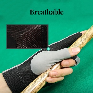Gants de billard à demi-doigts avec sangle de poignet réglable pour la pratique du billard et du snooker, unisexe, sport - Product Image 4