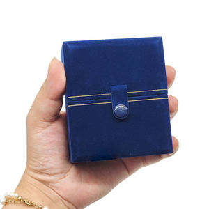 Wholesale Custom Logo Luxury Blue Cardboard Paper <b>Gift</b> <b>Box</b> Packaging for Ring <b>Earrings</b> - Product Image 1