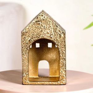 Curio Craft Luxury Metal House Shape Candle Holder Traditional Handicraft Eco-Friendly <b>Christmas</b> Decoration - Product Image 4