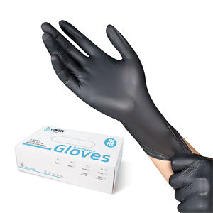 قفازات النتريل الخالية من المسحوق للاستخدام مرة واحدة واقية من الغذاء مطاط اللاتكس الأزرق مرونة للخريف والربيع والصيف - Product Image 3