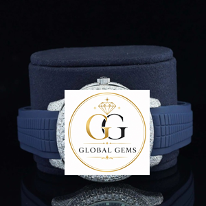 Premium Quality High End White Iced Out Diamond Wristwatch With Rubber Strap for Office and Gifting Available for Best Price - Product Image 3