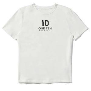 เสื้อยืด Babycon สีขาว ทรงเข้ารูปสำหรับผู้หญิง เสื้อยืดลำลองผ้าฝ้ายนุ่ม สตรีทแวร์สุดฮิต แฟชั่นทันสมัย แขนสั้น เสื้อผ้าสั่งทำได้ - Product Image 2