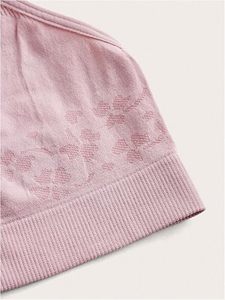 Womens 2 Piece Bralette <b>Set</b> V Neck Spaghetti Strap Bra with High Waist Boyshort Panties Solid <b>Pink</b> <b>Underwear</b> - Product Image 3