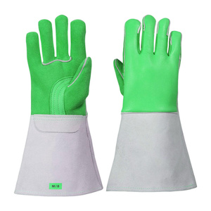 ถุงมือเชื่อมหนังวัวแท้และหนังแยกชั้น สำหรับเชื่อมแบบ TIG/MIG ทนความร้อน ทนไฟ สำหรับงานบาร์บีคิว บุซับในนุ่ม ถุงมือเชื่อม TIG - Product Image 6