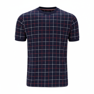 Camiseta de Moda para Hombre, Corte Regular, Manga Corta, Cuello Redondo, Jersey Sólido Premium de Poliéster/Algodón, Ecológica, Informal - Product Image 3