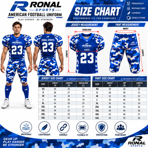 Ensemble de maillot de football américain personnalisé rembourré en polyester, col en V, manches courtes, unisexe, style entraînement et match pour équipe - Product Image 6