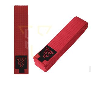 Cinturón de Karate Unisex Cómodo de Algodón de Alta Calidad, Teñido Liso, con Logotipo Personalizado, Servicio OEM para Adultos, Ropa Deportiva, Ropa de Artes Marciales - Product Image 1