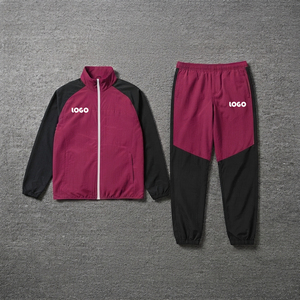 Custom Made Wholesale <b>Plus</b> <b>Size</b> Nylon Tracksuits Color Block Zip-Up Waterproof Windbreaker Jacket Baggy <b>Pants</b> <b>2</b>-<b>Piece</b> <b>Set</b> Men - Product Image 5