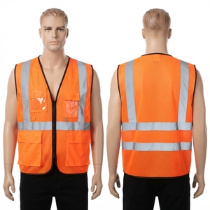 เสื้อกั๊กนิรภัยพรีเมียม ได้รับการรับรองมาตรฐาน CE ผ้าโพลีเอสเตอร์ตาข่าย 120 GSM สีส้ม แถบสะท้อนแสง กระเป๋าหลายช่อง รับสกรีนโลโก้ ชุดทำงานอเนกประสงค์ - Product Image 4