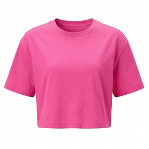 Crop top pour femme de couleur personnalisée, nouveau style, matière de qualité, t-shirt décontracté à manches courtes, vêtements de mode - Product Image 1
