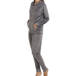 Conjuntos deportivos de terciopelo de alta calidad para mujer, con cremallera, de 2 piezas, unisex, pantalones cargo, chándal de terciopelo para hombre - Product Image 5