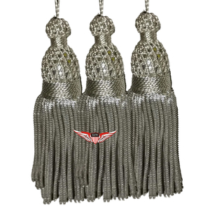 Borlas de lingotes de plata pour églises, décorations métalliques or et argent avec boule pour vêtements liturgiques - Product Image 2