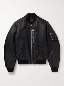 3 Stars Experts Wholesale Bomber Jacket Fleece Collar Black Polyester/Cotton Unisex Reflective Needle <b>Detection</b> Guard Uniform - Product Image 3