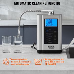 Purificateur d'eau hydrogénée acide, ioniseur d'eau alcaline, machine à 7 réglages de pH, système de filtration domestique pour eau alcaline 3.5-10.5 - Product Image 4