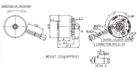 Moteur CC BLDC sans balais à faible bruit avec micro-boîte de vitesses, fixation à bride, moteur unique - 12V 8000 tr/min, étanche, pour ventilateur de vélo électrique et maison intelligente