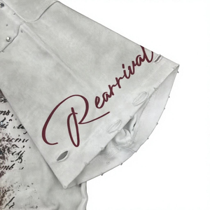 T-shirts Oversize Personnalisés 100% Coton Épais Impression DTG Graphique Effet Délavé au Soleil Délavé à l'Acide Strass Effet Vieilli - Product Image 3