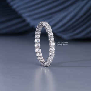 Anillo de Moissanita de Corte Redondo de Lujo para Mujer, Plata de Ley S925, Joyería de Compromiso y Boda, Banda Chapada en Oro Amarillo, 1.34ct - Product Image 4