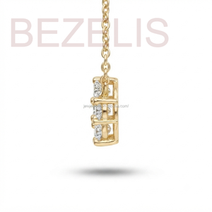 Lujoso Colgante Floral Dorado Brillante con Diamante Cultivado en Laboratorio, Perfecto para Joyería de Aniversario, Colección al por Mayor - Product Image 2