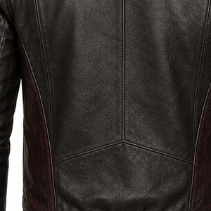 Blouson de moto de luxe pour homme en cuir véritable, coupe ajustée, style vintage de course, en cuir pleine fleur, fournisseur en gros - Product Image 6
