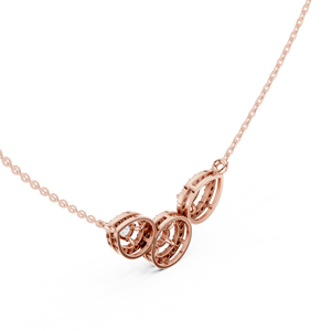 Collar con racimo de diamantes cultivados en laboratorio en oro – Joyería de diamantes minimalista con halo geométrico moderno para uso diario para mujer - Product Image 6