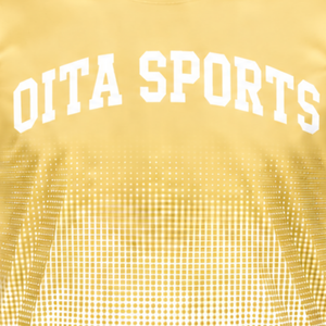 Yellow and <b>White</b> Gradient Sublimation T <b>Shirt</b> <b>Men</b> <b>Short</b> <b>Sleeve</b> Crew Neck Custom Printed Sports Training Performance Athletic - Product Image 6