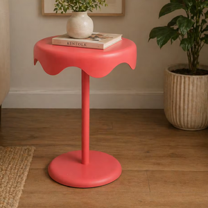 Modern Round Accent Side Table Decorative Tray Table Metal End Table Stylish White Pedestal <b>Stand</b> <b>Corner</b> Furniture Home Decor - Product Image 1