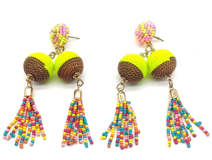 ead Embroidered <b>Earrings</b> From India <b>Handmade</b> Multi Color <b>Earrings</b> for Women and Girls by MD HANDICRAFTS - Product Image 2