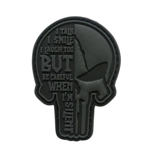 Patch PVC 3D personnalisé Punisher, étiquette logo 3D, patch en caoutchouc souple avec fixation auto-agrippante, patchs tactiques de moral personnalisés - Product Image 5