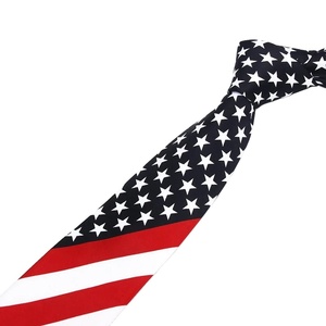 Nueva corbata de seda con bandera americana 100% para hombre, Corbata a rayas de estrella para bodas, fiestas de negocios y actuaciones - Product Image 2