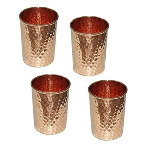 Gobelets en cuivre pur, robustes, de style ayurvédique, pour boire de l'eau, finition miroir de qualité supérieure, vente en gros. - Product Image 3