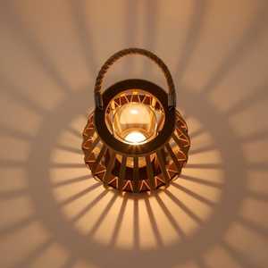 Handmade Bamboo Candle <b>Lantern</b> Rustic Woven <b>Tealight</b> Holder Boho Table Centerpiece Eco Decor OEM Supplier Vietnam - Product Image 4