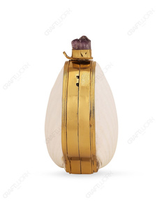 Pochette de soirée de luxe en forme d'éventail en coquille de palourde naturelle avec fermoir en cristal d'améthyste pour la vente en gros, OEM et marque privée - Product Image 3