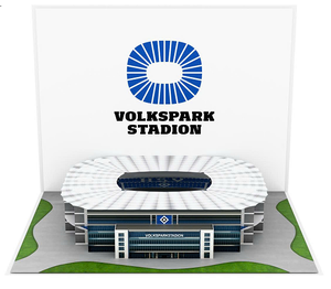 Volksparkstadion 3D Pop-Up Greeting Card Digital Printing Matte Varnishing Rectangle Shape <b>Gift</b> Card - Product Image 1