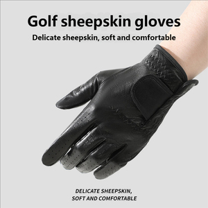 <b>Men</b> Genuine <b>Leather</b> Golf <b>Glove</b> Non Slip Pull On Outdoor Golfing <b>Glove</b> - Product Image 6