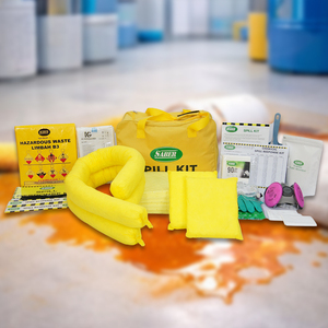 Kit de Derrames Químicos de 45L con Bolsa de Transporte, Kit de Emergencia Portátil y Duradero con Almohadillas, Calcetines y Guantes para el Control de Derrames Peligrosos - Product Image 1