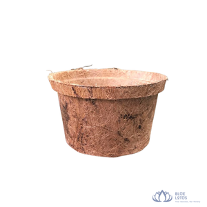 Pot de fleurs en fibre de coco biodégradable, style rustique minimaliste, carré, avec trou de drainage, pour plantes d'intérieur et de jardin, design écologique - Product Image 1