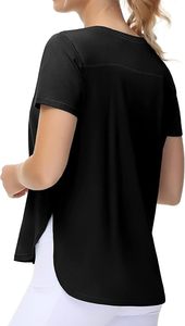 Camisetas Deportivas para Mujer, Corte Holgado, Manga Corta, Algodón, Básicas para Correr - Product Image 2