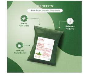 Polvo para el Cuidado del Cabello Jiva Henna 200 g - Paquete de 2 (400 g) |   100% Puro y Natural |   Limpia y Nutre el Cabello y las Raíces - Product Image 4