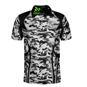VANTEX SPORTS <b>Men's</b> Casual Quick Dry Knitted 200g 100% Polyester Short Sleeve Heat-Transfer Printed <b>Skull</b> Fishing <b>Shirt</b> - Product Image 3