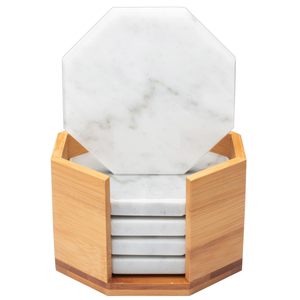 Juego de posavasos gruesos y duraderos con soporte, protección para mesas, para tazas, vasos y artículos de bar - Product Image 5