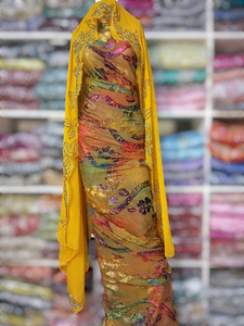 Lujoso Maqbal Dirac Somalí con un Diseño Impresionante y un Toque de Brillo Dorado, Fabricado en India para Eventos Especiales - Product Image 2