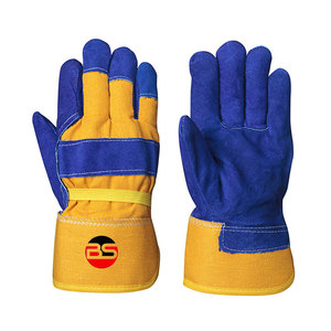 ถุงมือทำงานราคาส่ง ถุงมือป้องกันนิ้วมือสำหรับขายออนไลน์ ถุงมือทำงานหนังแบบกำหนดเองได้ - Product Image 1